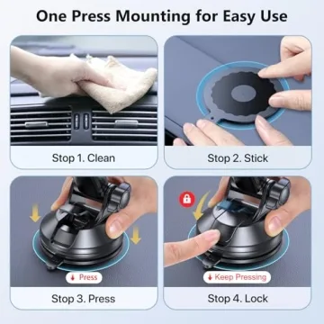 Universal Car Phone Holder Mount for iPhone Samsung Secure Adjustable