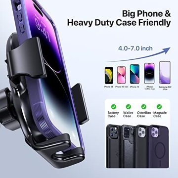 Universal Car Phone Holder Mount for iPhone Samsung Secure Adjustable