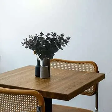 Hananona 6 Pcs Artificial Black Eucalyptus Stems