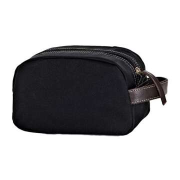 Timberland Men's Toiletry Bag Canvas Travel Kit Organizer, Black, One Size