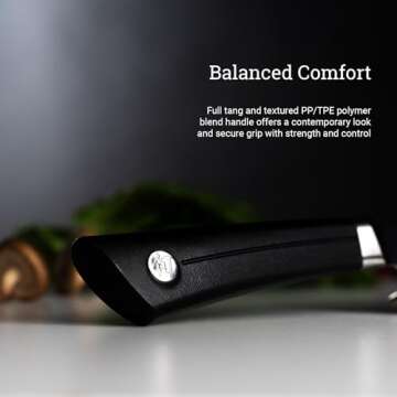 Shun Sora 8" Chef's Knife, Handcrafted Japanese Kitchen Knife, VG10 Steel Edge and 420J Stainless Steel Blade, Balanced Handle, Gyuto-Style Chef Tool for Professional and Home Chefs