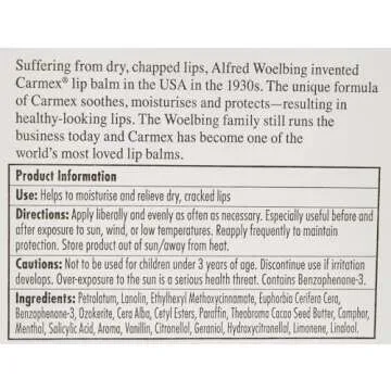 Carmex Classic Moisturising Lip Balm SPF 15 Stick 4.25g