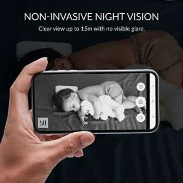 YI Baby Monitor HD Cam with Audio, Night Vision & Alexa