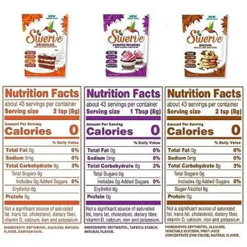 Swerve Sweetener Granular, Brown and Confectioners Baker's Trio - Sugar Substitute, Zero Calorie, Keto Friendly, Zero Sugar, Non-Glycemic, 12oz, 3 Pack