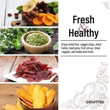 Gourmia GFD1950 Premium Electric Food Dehydrator Machine - Digital Timer and Temperature Control - 9 Drying Trays - Perfect for Beef Jerky, Herbs, Fruit Leather - BPA Free - Black