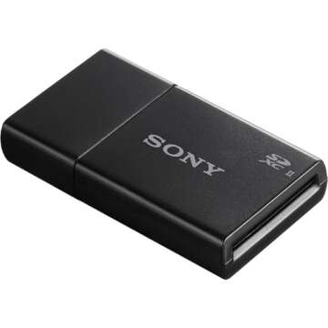 Sony 64GB SF-M Series High Speed Tough SD Card (2 Pack) with MRW-S1 UHS-II USB 3.1 Reader Bundle (3 Items)