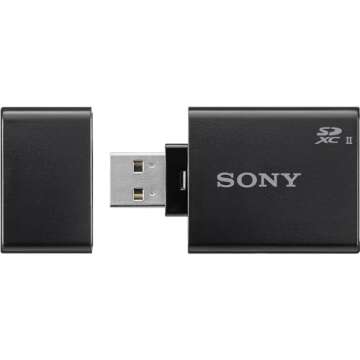 Sony 64GB SF-M Series High Speed Tough SD Card (2 Pack) with MRW-S1 UHS-II USB 3.1 Reader Bundle (3 Items)