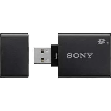 Sony 64GB SF-M Series High Speed Tough SD Card (2 Pack) with MRW-S1 UHS-II USB 3.1 Reader Bundle (3 Items)