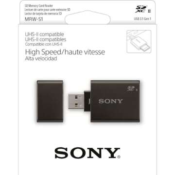 Sony 64GB SF-M Series High Speed Tough SD Card (2 Pack) with MRW-S1 UHS-II USB 3.1 Reader Bundle (3 Items)
