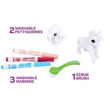 Crayola Scribble Scrubbie Safari 2 Pack Animal Toy Set Age 3+