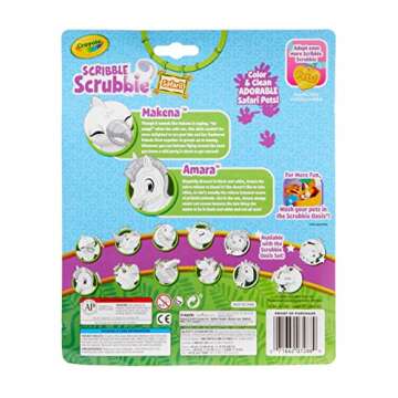 Crayola Scribble Scrubbie Safari 2 Pack Animal Toy Set Age 3+