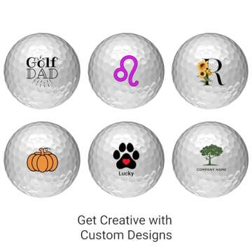 Titleist Pro V1 Custom Golf Balls | Personalized Logo Golf Balls | 12 Pack (1.125 Inch, White, Ureth...