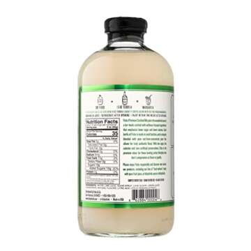 Ficks Margarita Premium Cocktail Mix (3-Pack) - Real Lime Juice & Agave Makes 10 Drinks per Bottle, ...