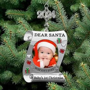 Baby's First Christmas 2024 Keepsake Photo Ornament