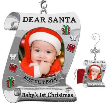 Baby's First Christmas 2024 Keepsake Photo Ornament