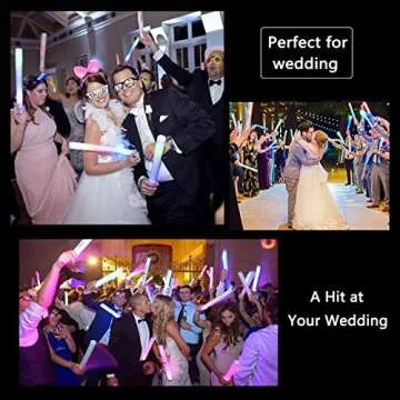 ColorHome Glow Sticks - LED Light Foam Party Supplies