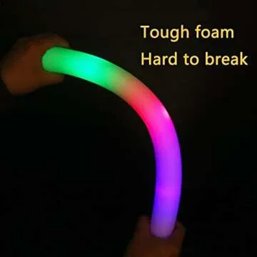 ColorHome Glow Sticks - LED Light Foam Party Supplies