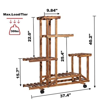 Stylish unho Plant Stand with Wheels for Indoor and Outdoor Use