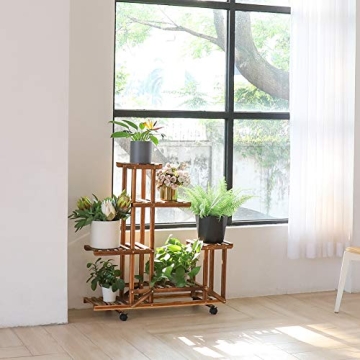 Stylish unho Plant Stand with Wheels for Indoor and Outdoor Use
