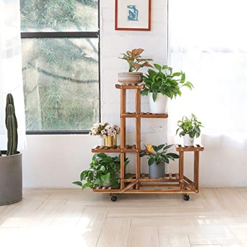 Stylish unho Plant Stand with Wheels for Indoor and Outdoor Use