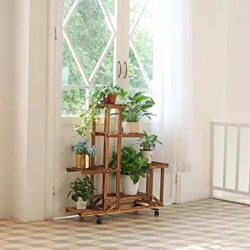 Stylish unho Plant Stand with Wheels for Indoor and Outdoor Use