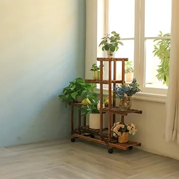 Stylish unho Plant Stand with Wheels for Indoor and Outdoor Use