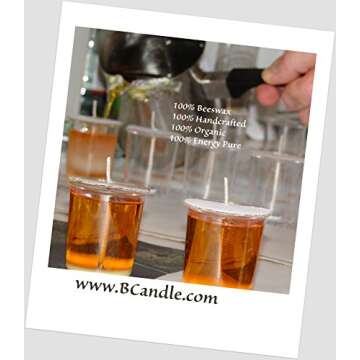 Pure Beeswax 15-Hour Votive Candles - Organic & Handmade