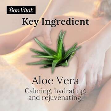 Bon Vital' Original Massage Lotion for a Versatile Massage Foundation to Relax Sore Muscles & Repair Dry Skin, Lightweight, Non-Greasy Formula to Moisturize and Repair Dry Skin, 8 Oz, Label may Vary