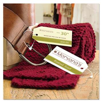 Avery Blank Printable Tags with Sure Feed, 2" x 3.5", White, 96 Customizable Tags with String, Great for Branding, Gift Tags, Price Tags, and More (22802)