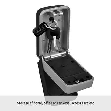 ANSLOCK Key Lock Box, Outside Key Storage Lockbox with Code for Office, House, Warehouse, Wall Mount...