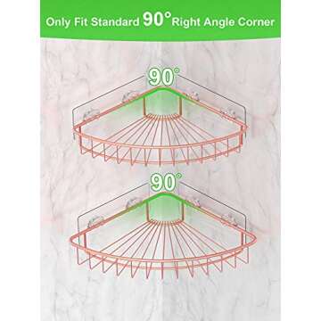 SMARTAKE Corner Shower Caddy 2-Pack for Bathroom Organization
