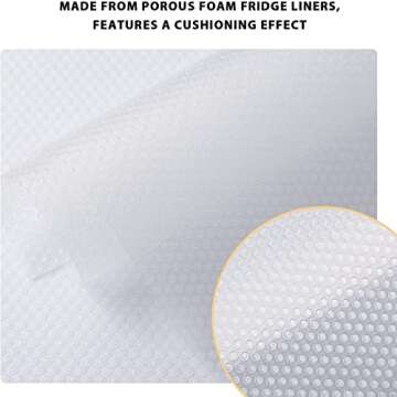 AKINLY 9 Pack Refrigerator Mats,Washable Fridge Mats Liners Easy to Clear Fridge Pads Mat Shelves Drawer Table Mats Refrigerator Liners for Shelves,White