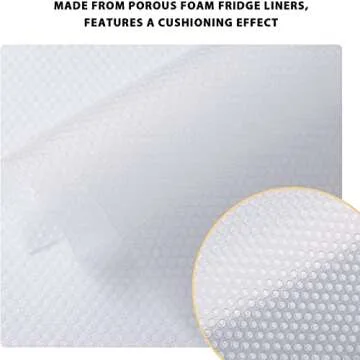 AKINLY 9 Pack Refrigerator Mats,Washable Fridge Mats Liners Easy to Clear Fridge Pads Mat Shelves Drawer Table Mats Refrigerator Liners for Shelves,White