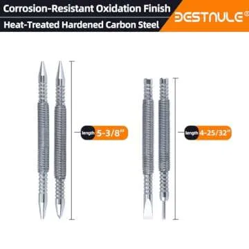 BESTNULE 4-Piece Nail Setter Set for Wood and Metal