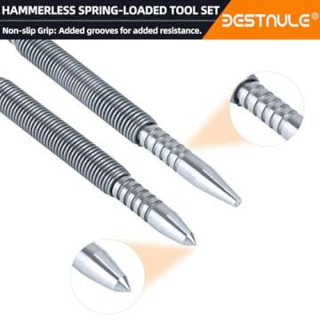 BESTNULE 4-Piece Nail Setter Set for Wood and Metal