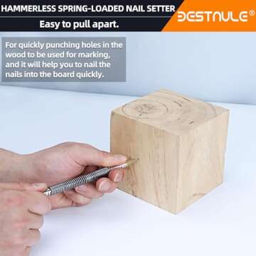 BESTNULE 4-Piece Nail Setter Set for Wood and Metal