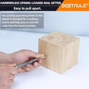 BESTNULE 4-Piece Nail Setter Set for Wood and Metal