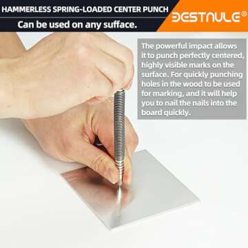 BESTNULE 4-Piece Nail Setter Set for Wood and Metal