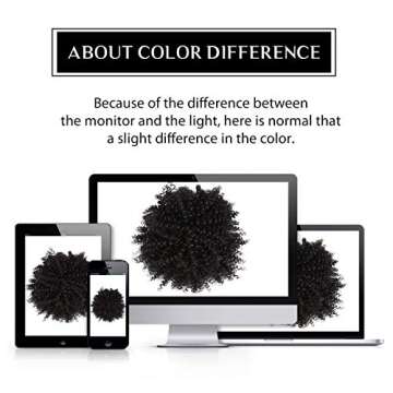 Afro Puff Ponytail Drawstring Synthetic Short Kinky Curly Pineapple Ponytail Donut Chignon Hairpieces Wig 115g Wrap Updo Hair Extensions With Two Clips 1B