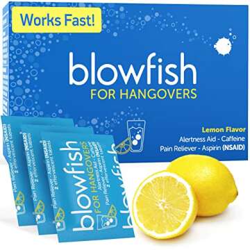 Blowfish Hangover System: Pre-Drinking Support + Morning Relief for Enhanced Recovery – 12 Efferve...