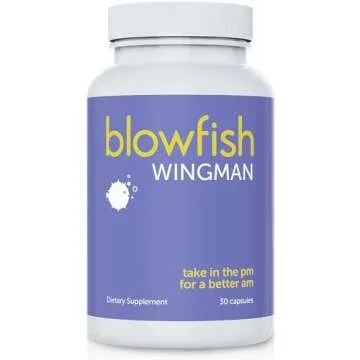 Blowfish Hangover System: Pre-Drinking Support + Morning Relief for Enhanced Recovery – 12 Effervescent Tablets & 30 Pills Included