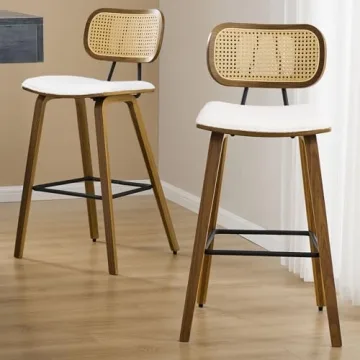 Bekrvio Mid-Century Modern Counter Stools Set of 4