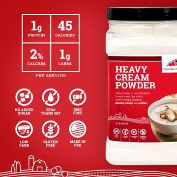 Hoosier Hill Farm Heavy Cream Powder, 2LB (Pack of 1)
