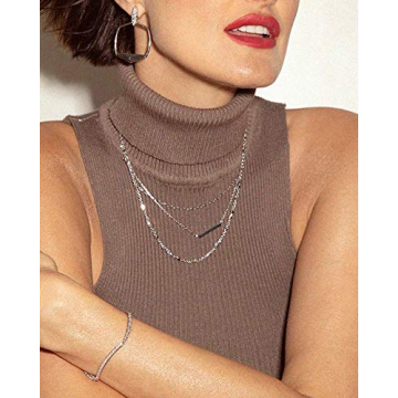 Kendra Scott Addison Triple Strand Necklace in Rhodium