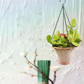 Uarepretty 2Packs 26inch 90lbs Black Heavy Duty Metal Hooks Hanging Chains Hangers for Garden, Balcony, Yard, Kitchen, for Hanging Plant Pots,Planters,Bird Feeder,Lanterns, Billboard Etc.