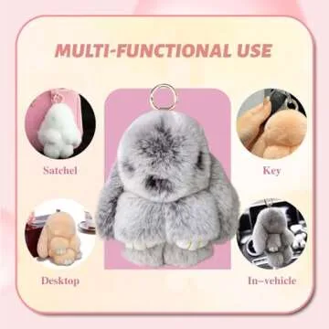Bunny Lulu Keychain - Adorable Soft Bunny Gift with Tin