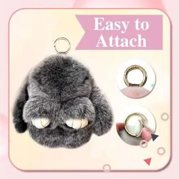 Bunny Lulu Keychain - Adorable Soft Bunny Gift with Tin