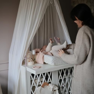 Mushie Extra Soft Cotton Changing Pad Cover in Bloom