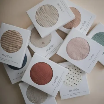 Mushie Extra Soft Cotton Changing Pad Cover in Bloom