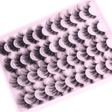 Fluffy Mink Lashes - 20 Pairs for Natural Volume